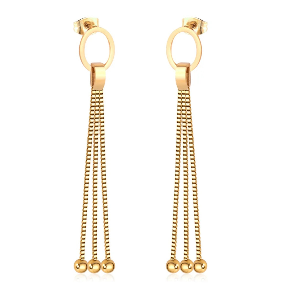 Golden Cascade Earrings