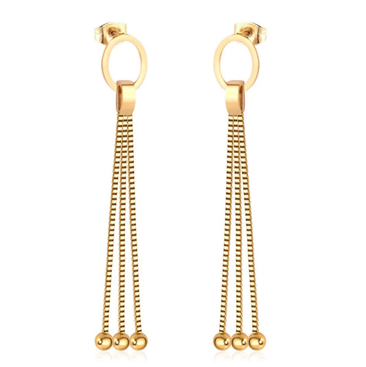 Golden Cascade Earrings