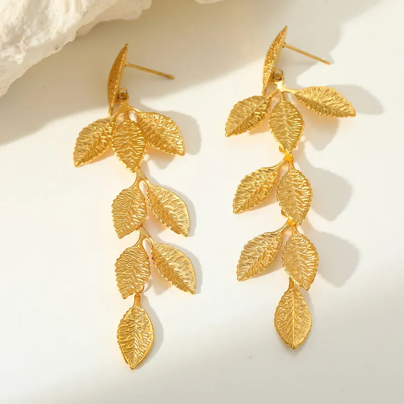 Golden Laurel Earrings